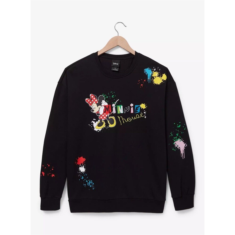 Disney Minnie Mouse Embroidered Crewneck Sweatshirt Size XL Boxlunch Exclusive